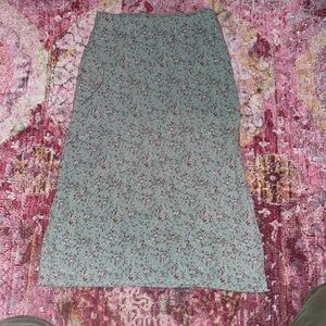 brandy melville midi floral skirt with slit